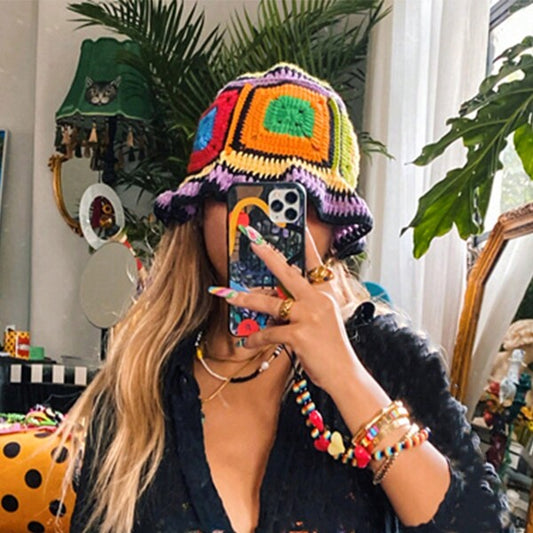 Knitted Crochet Hat